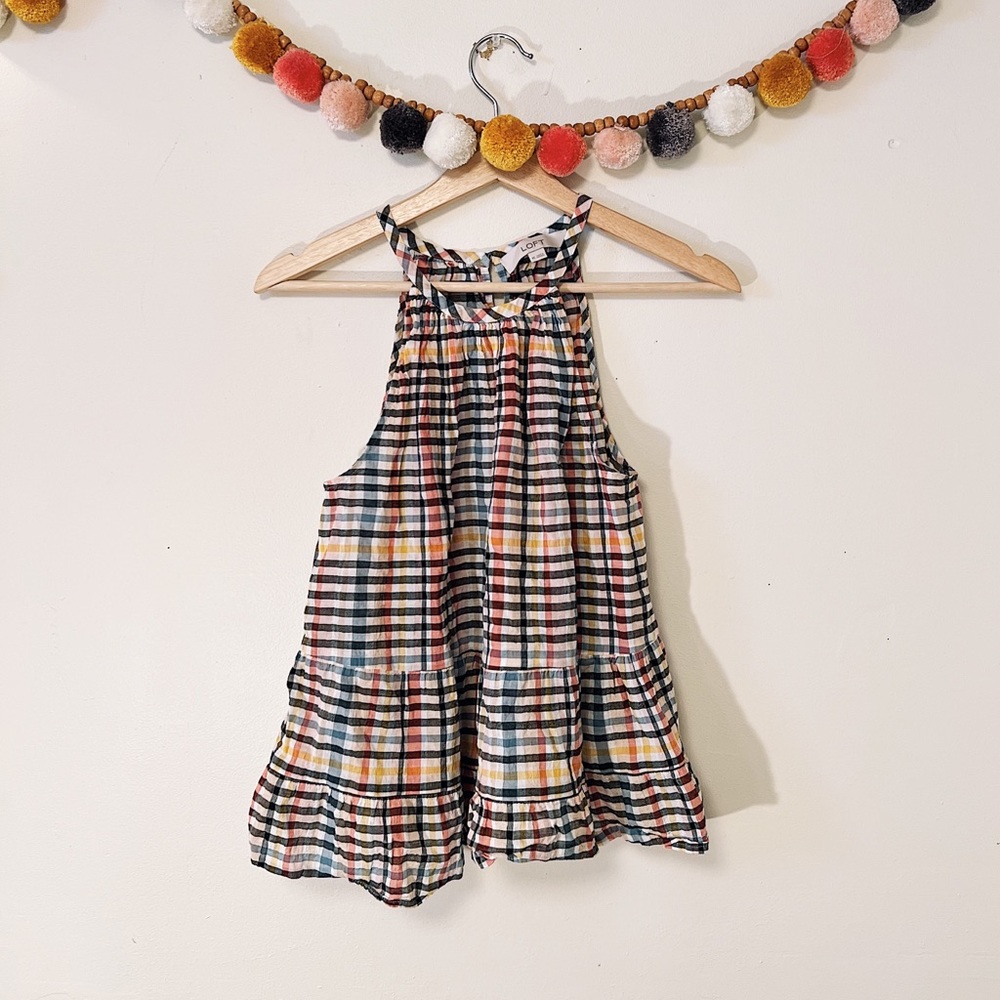 Loft Multicolor Plaid Tank size XS